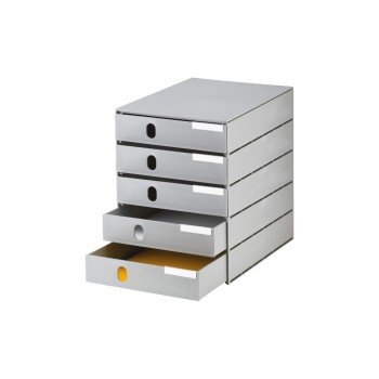 Styroval pro Box with 5 Schubladen geschl., hoch, Gehäuse oeko grey, Schubladen grey Styroval pro Box with 5 Schubladen geschl., hoch, Gehäuse oeko grey, Schubladen grey