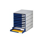 Styro Boîte à tiroirs Styroval Pro 10 tiroirs, bleu, ouverts