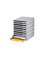Styro Boîte à tiroirs Styroval Pro Eco 10 tiroirs, gris, ouverts