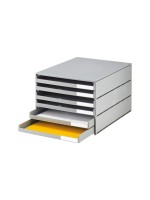 Styro Boîte à tiroirs Styroval Pro Eco 6 tiroirs, gris, ouverts