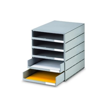 Styroval Pro Box with 5 Schubladen offen, Gehäuse öko-grey, Schubladen grey Styroval Pro Box with 5 Schubladen offen, Gehäuse öko-grey, Schubladen grey