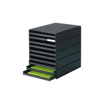 Styroval pro Box with 10 Schubladen offen, Gehäuse black , Schubladen black  Styroval pro Box with 10 Schubladen offen, Gehäuse black , Schubladen black