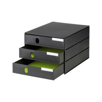 Styroval pro Box with 3 Schubladen geschl., Gehäuse black , Schubladen black  Styroval pro Box with 3 Schubladen geschl., Gehäuse black , Schubladen black