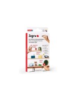 Formbarer Allzweckkleber, 8 x 3,5 g, red, blue, yellow, black  & white