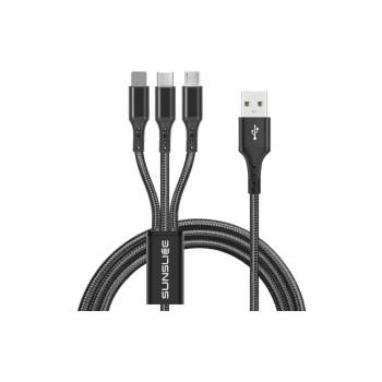 SunSlicer Trident Cable 100cm, Ein cable, drei Stecker SunSlicer Trident Cable 100cm, Ein cable, drei Stecker