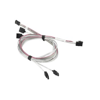 Supermicro HD SAS Kabel: SFF8643-4xSATA,, intern, Mulitilane mit Sideband für Status