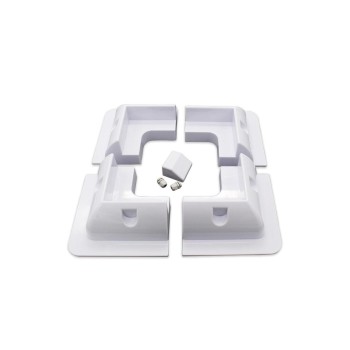 Swaytronic ABS Solar-Montage-System 5, white, 4x Eckwinkel, 1x Anschlussbox