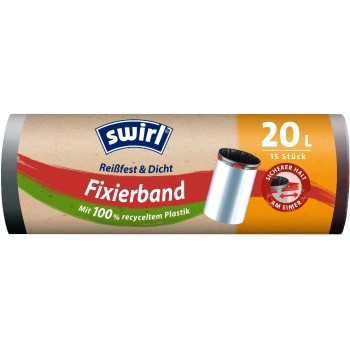 Swirl Müllbeutel with elast. Zugband 20 L, 15  Stück