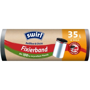 Swirl Müllbeutel with elast Zugband 35  L, 10 Stk.