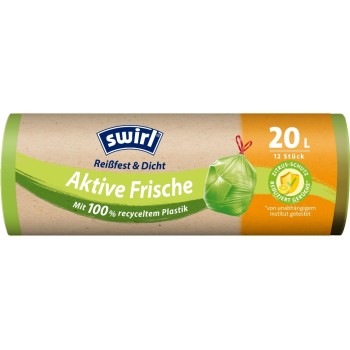 Swirl Anti-Geruch Mülleutel 20 Liter, 12 Stück