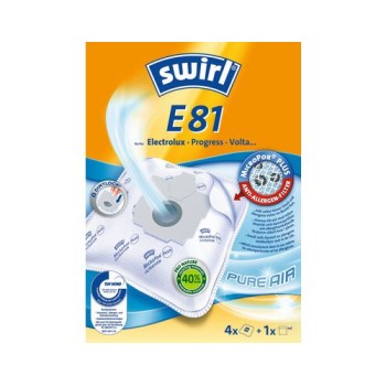 Swirl Staubfilterbeutel E 81 4 Stück, AirSpace Technology