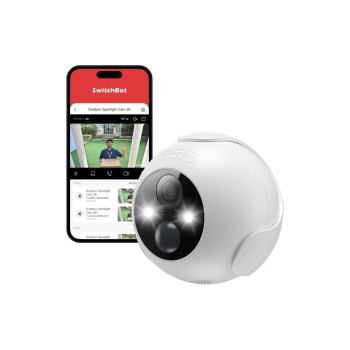 SwitchBot Caméra d'extérieur Spotlight Cam 2K Blanc