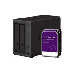 Synology DS723+, 2-bay NAS, with 2x 4TB HDD WD Purple