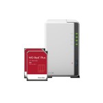 Synology DS223j, 2-bay NAS, with 2x 12TB HDD WD Red Plus