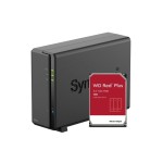 Synology DS124, 1-bay NAS, with 1x 10TB HDD WD Red Plus
