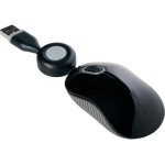 Targus AMU75EU Optical Mini Maus, USB, Optical, ausziehbares Kabel