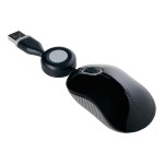 Targus AMU75EU Optical Mini Maus, USB, Optical, ausziehbares Kabel