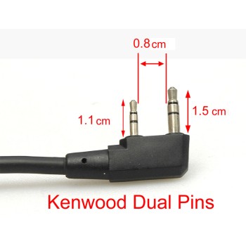 Team JD-MAT-K Security Headset - Sicherheits Ohrhörermikrophon mit dursichtigen Schlauch