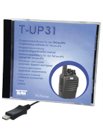 Programmiersoftware T-UP31 auf CD-ROM mit USB-Überspielkabel