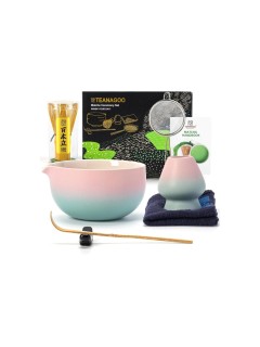 TEANAGOO Coffret Matcha 0.51 l, Bleu/Rose
