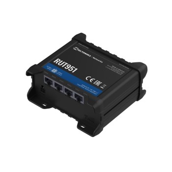 Teltonika LTE Industrierouter with WLAN, RUT951, 4x LAN, 2.4Ghz WLAN-N, Dual-SIM Teltonika LTE Industrierouter with WLAN, RUT951, 4x LAN, 2.4Ghz WLAN-N, Dual-SIM