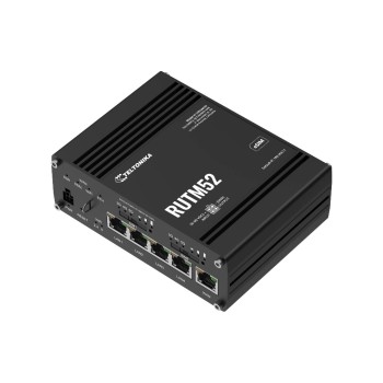 Teltonika 5G/LTE Industrierouter RUTM52, Dual 3.3Gbps 5G, Cat.20, 5xGE, WiFi-5 Teltonika 5G/LTE Industrierouter RUTM52, Dual 3.3Gbps 5G, Cat.20, 5xGE, WiFi-5