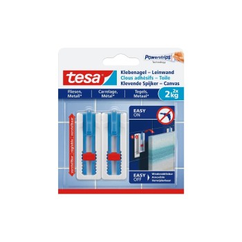 Tesa verstellbarer Klebenagel 2 x 2KG, for Leinwände, Fliesen & Metall Tesa verstellbarer Klebenagel 2 x 2KG, for Leinwände, Fliesen & Metall