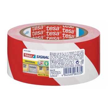 Tesa SIGNAL Universal Markierungsklebeband, red / white Tesa SIGNAL Universal Markierungsklebeband, red / white