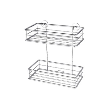 Duschkorb, Baath+, zweistöckig, with Klebelösung ohne Bohren Duschkorb, Baath+, zweistöckig, with Klebelösung ohne Bohren