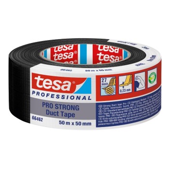 Tesa Pro Strong Duct Tape, black - 50 m x 50 mm Tesa Pro Strong Duct Tape, black - 50 m x 50 mm