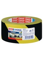 Tesa Signal Security tape black / yellow, 66m x 50mm, self-adhesive, easy to remove