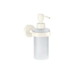 tesa Distributeur de savon mural Moon White 200 ml, Blanc
