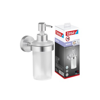 tesa Seifenspender MOON silver Serie, ohne Bohren, silver