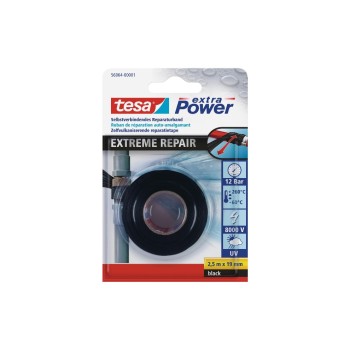 Tesa Ruban d'étanchéité Extreme Repair, noir, 2.5mm x19mm Tesa Ruban d'étanchéité Extreme Repair, noir, 2.5mm x19mm