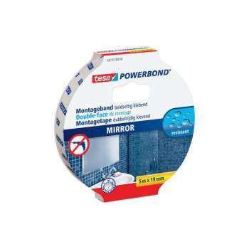 tesa Powerbond tape, dual sided mounting adhesive, for mirror 5m x 19mm tesa Powerbond tape, dual sided mounting adhesive, for mirror 5m x 19mm