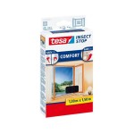 Tesa Insect Stop Comfort Fenster anthrazit, Grösse: 1.3m x 1.5m,