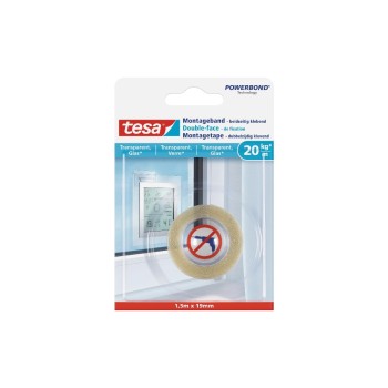 Montageband transparent, Glas, 20 kg, 1,5 m x 19 mm Montageband transparent, Glas, 20 kg, 1,5 m x 19 mm