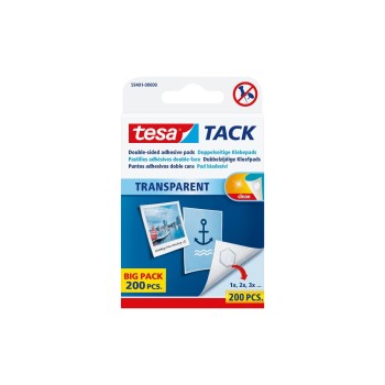 tesa Pastille adhésive TACK 200 Pièce/s, Transparent tesa Pastille adhésive TACK 200 Pièce/s, Transparent