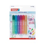 Tesa Glitter Deco Glitzerstifte, 6 Tuben à 10g