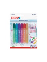 Tesa Glitter Deco Glitzerstifte, 6 Tuben à 10g