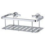 Tesa Aluxx Ablagekorb einstöckig, offen, Aluminium verchromt