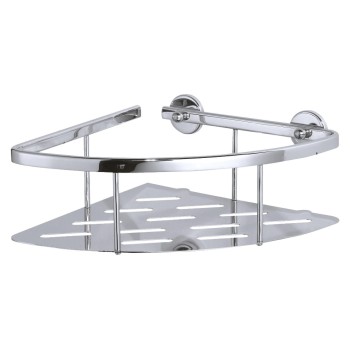 Tesa Aluxx Eckablagekorb einstöckig, offen, Aluminium verchromt Tesa Aluxx Eckablagekorb einstöckig, offen, Aluminium verchromt