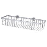 Tesa Aluxx Ablagekorb einstöckig, XL, Aluminium verchromt