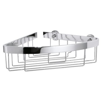 Tesa Aluxx Eckablagekorb einstöckig, flach, Aluminium verchromt Tesa Aluxx Eckablagekorb einstöckig, flach, Aluminium verchromt