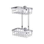 tesa Supports pour ustensiles de salle de bains Aluxx Panier de rangement à deux étages