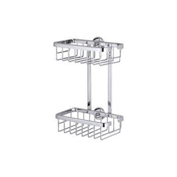 Tesa Aluxx Ablagekorb zweistöckig, Aluminium verchromt Tesa Aluxx Ablagekorb zweistöckig, Aluminium verchromt