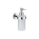 Tesa Smooz Seifenspender, Metall verchromt rostfrei, satiniertes Glas