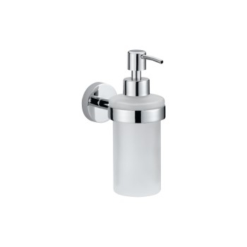 Tesa Smooz Seifenspender, Metall verchromt rostfrei, satiniertes Glas Tesa Smooz Seifenspender, Metall verchromt rostfrei, satiniertes Glas