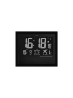 Funk-Wanduhr black , with A-Batterie