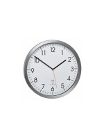 Funk-Wanduhr Alu white, ohne Batterie